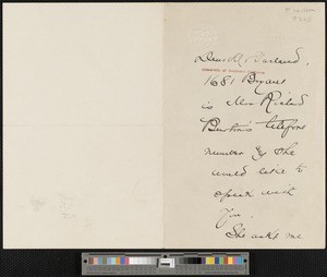 Francis Wilson, letter, 1914-02-05, to Hamlin Garland