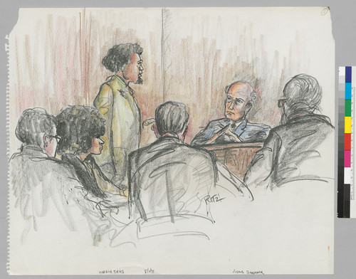 8/2/71 Judge Samuel W. Gardener, Attorney Howard Moore Jr, Angela Davis