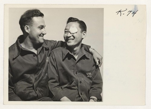 Buddies in the long and bloody campaign to drive the Germans from Italy, Private Russell Buss, Los Angeles boy and