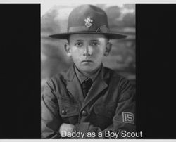 Russell Nissen as a Boy Scout, about 1922