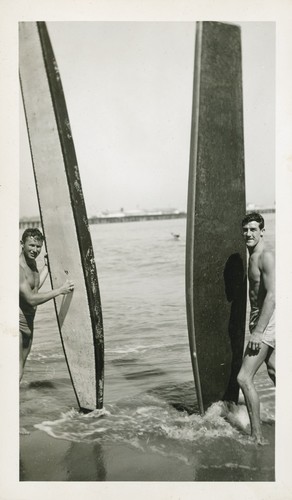 Bill Grace and Norman Hanley at Cowell Beach