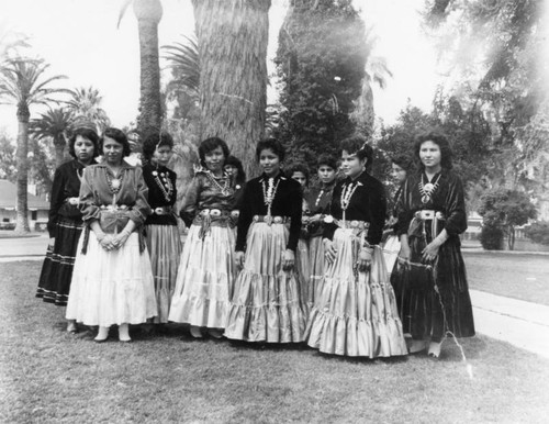 Navajo Indian women students at Sherman Institute