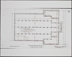 Architectural plan No. 21-O of Steuben School, 5252 Petaluma Hill Road, Santa Rosa, California, 1914