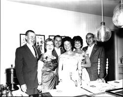 Group at a celebration at Idaco Lumber Company, Healdsburg, California, 1960