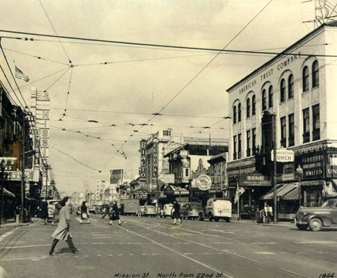 Mission Street, north from 22nd Street