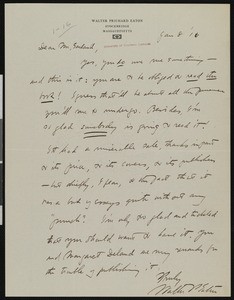 Walter Prichard Eaton, letter, 1916-01-08, to Hamlin Garland