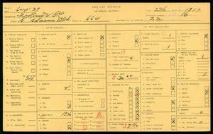WPA household census for 664 EAST ADAMS BLVD, Los Angeles