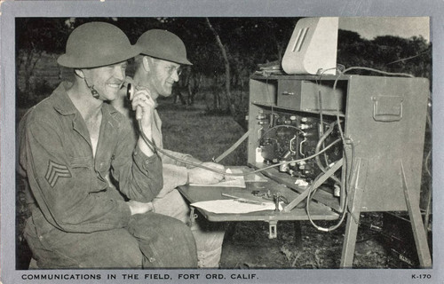 Communications in the field, Fort Ord, Calif