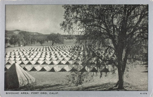 Bivouac area, Fort Ord, Calif