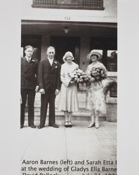 Wedding of Gladys Ella Barnes and David Pollock, July 24, 1931