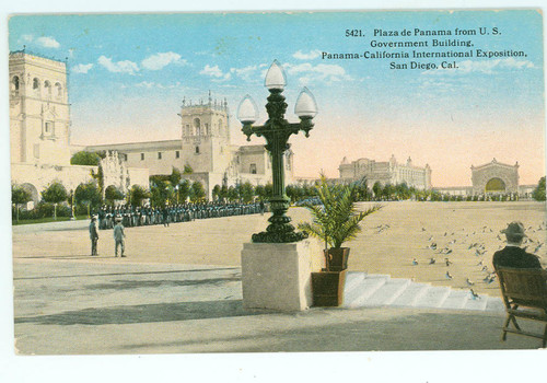 Plaza de Panama from U.S. Government Building, Panama-California International Exposition, San Diego, Cal