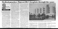 Medical practice: Watsonville's hospitals through the years