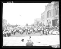 Students at May Day Peace Mass Meetings at UCLA, 1940
