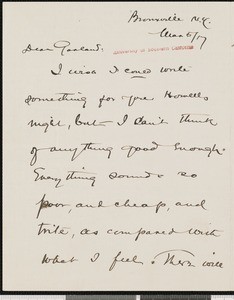 Albert B. Paine, letter, 1917-03-05, to Hamlin Garland