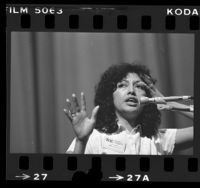 Antonia Lopez speaking at the California Governor's Chicana Issues Conference, 1980