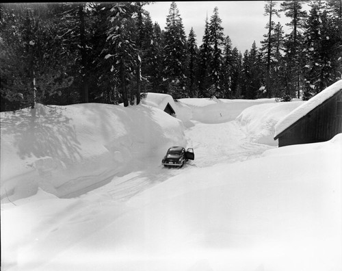 Record Heavy Snows, Lodgepole maintenance area in deep snow