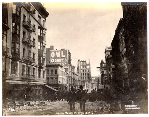 Down Mason Street April 18, 1906