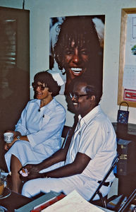 Headnurse Swamikan and Nurse missionary Mary Sanggaard at a meeting in the American Mission Hos