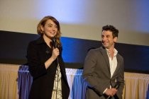 Emma Stone and Justin Hurwitz at opening night, 2016