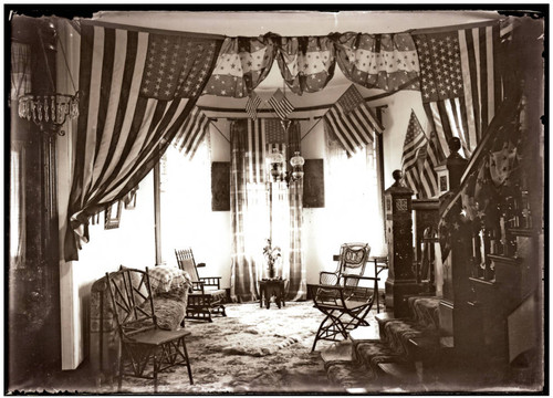 Interior of crew house on 4th of July