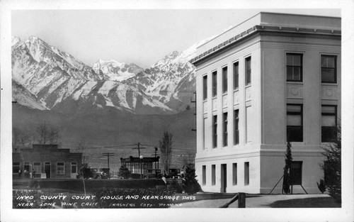 Inyo County Court House and Kearsage Pass near Lone Pine, Calif ...