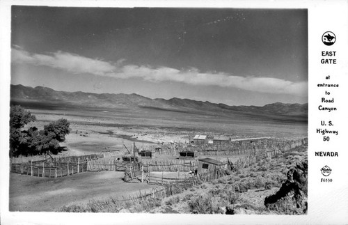 East Gate at Entrance to Road Canyon U.S. Highway 50 Nevada