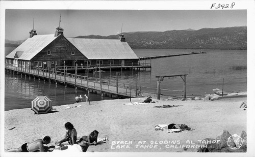 Beach at Globins Al Tahoe Lake Tahoe, California