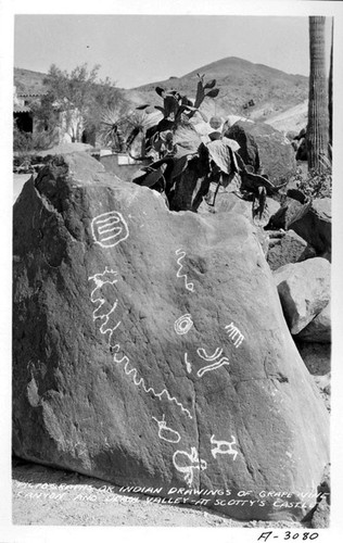 Pictographs -or- Indian Drawings of Grapevine Canyon and Death Valley - At Scotty's Castle