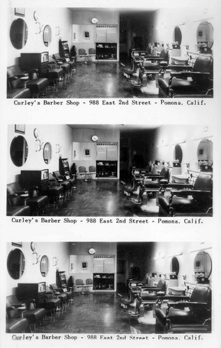 Curley's Barber Shop 988 East 2nd St. - Pomona, Calif
