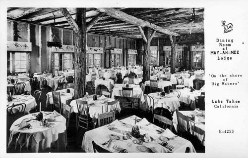 Dining Room at MAY-AH-MEE Lodge Lake Tahoe, California