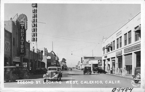 Second Street Looking West, Calexico, Calif