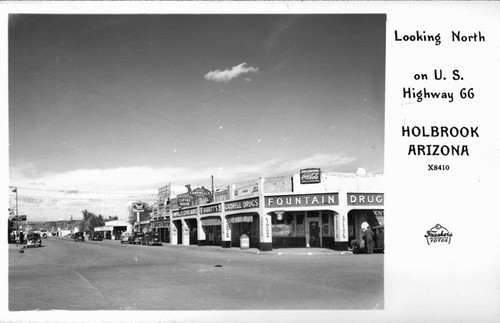 Looking North on U.S. Highway 66 Holbrook Arizona