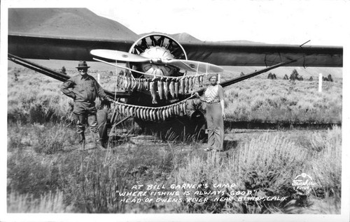 At Bill Garner's Camp "Where Fishing is Always Good" Head of Owens River Near Bishop, Calif