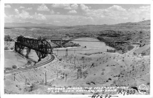 Bridgews Across the Colorado River U.S. 66 near Oatman, Arizona
