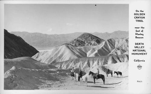 On the Golden Canyon Trail near the foot of Manley Beacon Death Valley National Monument California