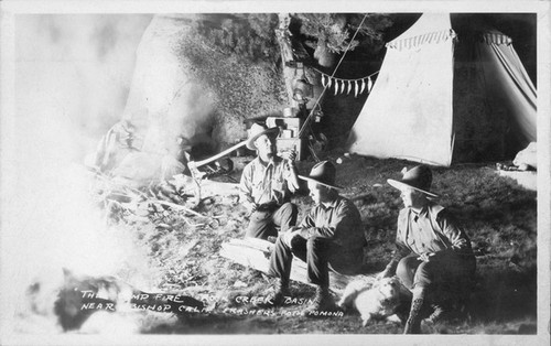 "The Camp Fire" Rock Creek Basin Near Bishop Calif