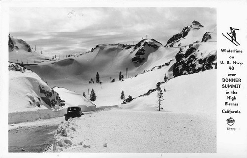 "Wintertime" on U.S. Hwy. 40 over Donner Summit in the High Sierras California