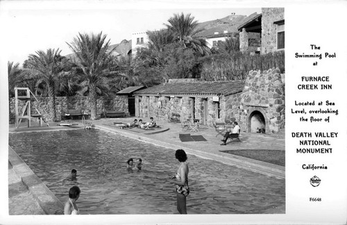 The Swimming Pool at Furnace Creek Inn Death Valley National Monument ...