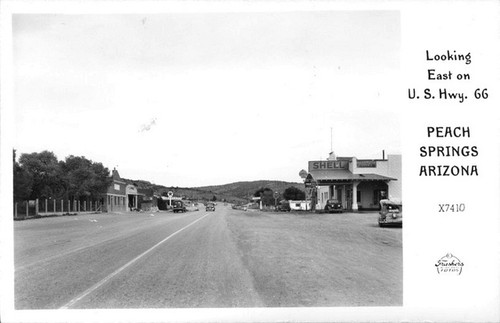 Looking East on U.S. Hwy. 66 Peach Springs Arizona