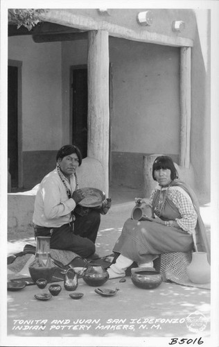 Tonita and Juan San Ildefonzo Indian Pottery Makers