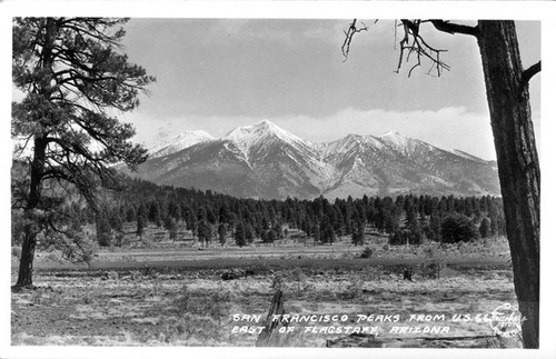 San Francisco Peaks from U.S. 66 east of Flagstaff, Arizona