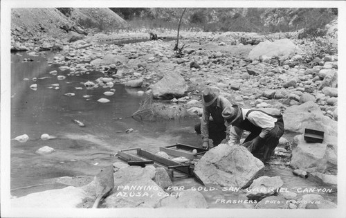 Panning for Gold San Gabriel Canyon Azusa, Calif