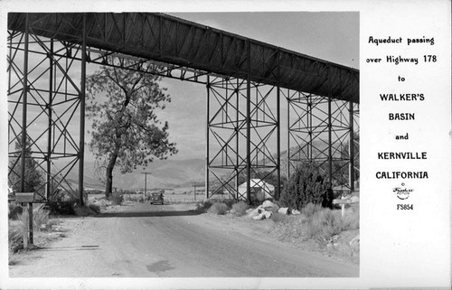 Acqueduct Passing over Highway 178 to Walker's Basin and Kernville California