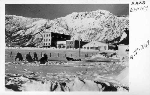 Across Snow Fields of Mission Grounds, Haines Alaska