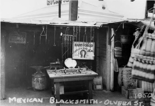 Mexican blacksmith on Olvera Street