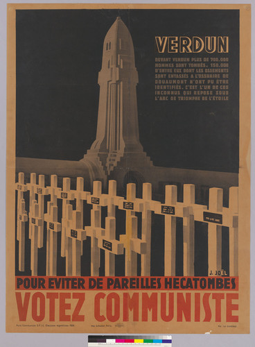 Verdun...: Pour eviter de pareilles hecatombes: Votez Communiste