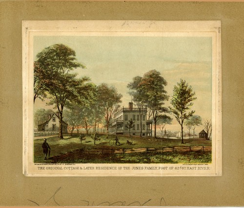 The Original Cottage & Later Residence of the Jones Family, Foot of 82nd Street East River