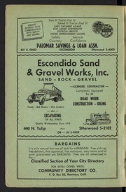 Escondido City and Rural Directory 1961