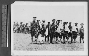 Military personnel in parade, Guangzhou, Guangdong, China, 1925