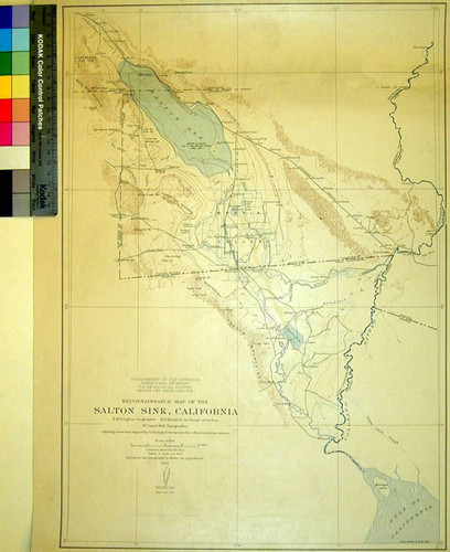 Reconnaissance Map of the Salton Sink, California / E. M. Douglas, Geographer, R. B. Marshall, in charge of section, W. Carvel Hall, Topographer